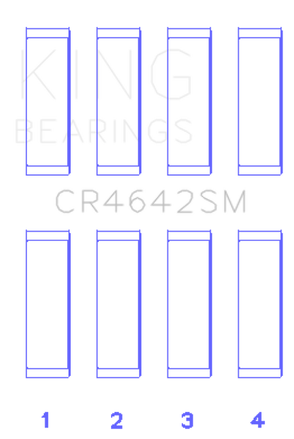 King Engine Bearings King Toyota 1/2NR-FE (Size STD) Rod Bearing Set CR4642SM CR4642SM Photo - Primary