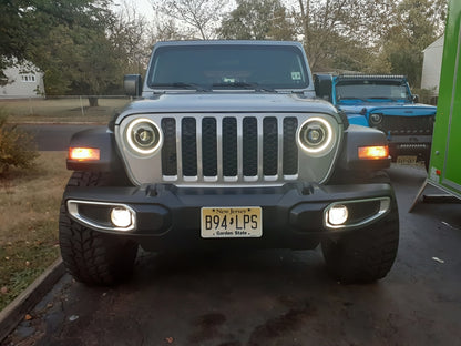 ORACLE Lighting Oracle Oculus Bi-LED Projector Headlights for Jeep JL/Gladiator JT - Matte Black - 5500K 5839-504 5839-504 Photo - lifestyle view