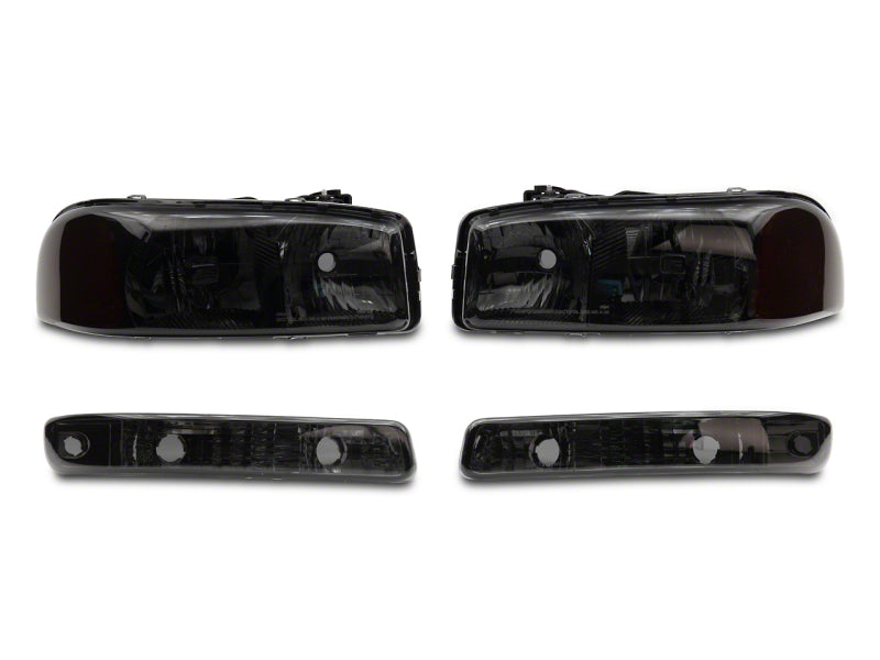 Raxiom 99-06 GMC Sierra 1500 Axial Series OEM Crystal Rep Headlights- Chrome Housing- Smoked Lens S518304 S518304 Photo - Primary