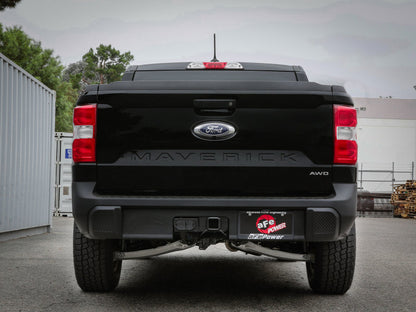 aFe Rebel Series 2.5in 409 SS Cat-Back Exhaust w/ Black Tip 2022 Ford Maverick 49-33144-B 49-33144-B Photo - Mounted