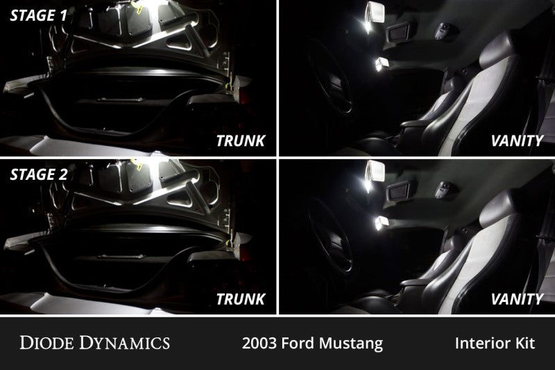 Diode Dynamics 94-04 d Mustang Interior LED Kit Cool White Stage 1 DD0605 DD0605 User 3