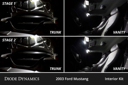 Diode Dynamics 94-04 d Mustang Interior LED Kit Cool White Stage 1 DD0605 DD0605 User 3