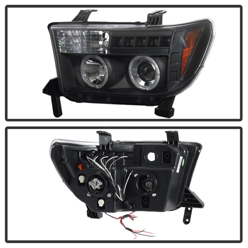 Spyder Toyota Tundra 07-133 Projector Headlights LED Halo LED Blk PRO-YD-TTU07-HL-BK 5012029 5012029 Photo - Unmounted