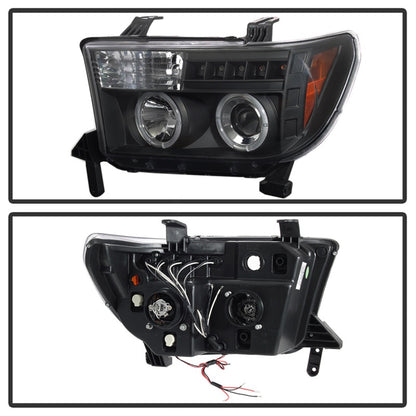 Spyder Toyota Tundra 07-133 Projector Headlights LED Halo LED Blk PRO-YD-TTU07-HL-BK 5012029 5012029 Photo - Unmounted