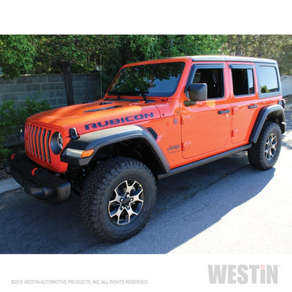 Westin 2018-2019 Jeep Wrangler JL Unlimited Wade Slim Wind Deflector 4pc - Smoke 72-51404 72-51404 Photo - Mounted