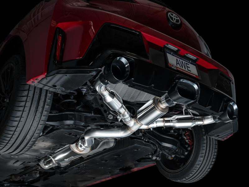 AWE Tuning 2023+ Toyota GR Corolla Touring Edition Exhaust - Diamond Black Tips 3015-53472 3015-53472 Photo - Mounted