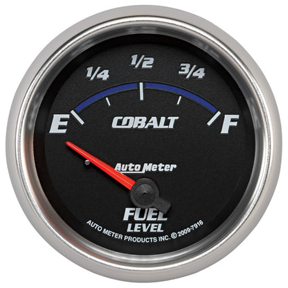Autometer Cobalt 66.7mm 240-33 ohms Short Sweep Electronic Fuel Level Gauge 7916 7916 Photo - Primary