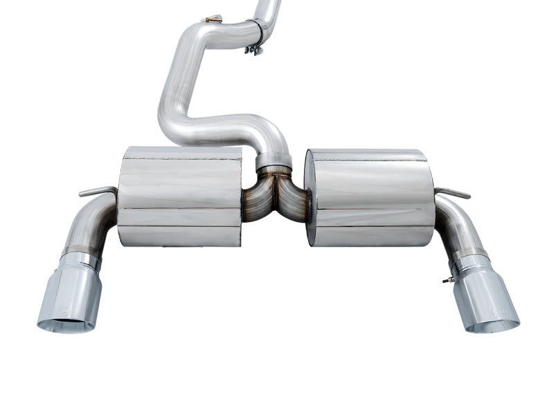 AWE Tuning Ford Focus RS Touring Edition Cat-back Exhaust- Non-Resonated - Chrome Silver Tips 3015-32088 3015-32088 Photo - out of package