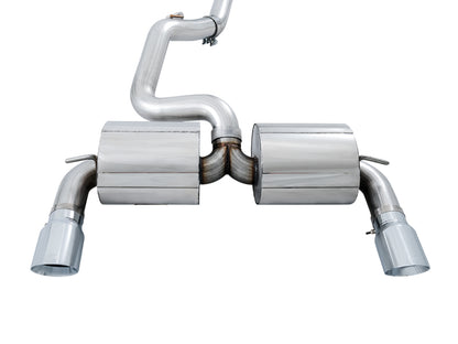 AWE Tuning Ford Focus RS Touring Edition Cat-back Exhaust- Non-Resonated - Chrome Silver Tips 3015-32088 3015-32088 Photo - out of package