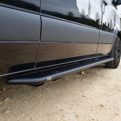 Westin 07-23 Mercedes-Benz Sprinter w/ 144in. Wheelbase Outlaw Nerf Step Bars - Textured Black 28-31035 28-31035 Photo - Mounted