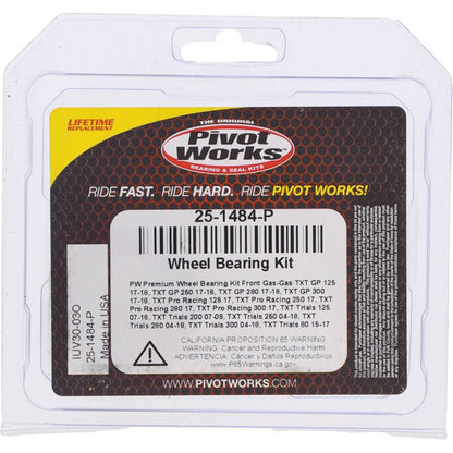 Pivot Works Gas-Gas Wheel Bearing Kit Premium Bearings 25-1484-P 25-1484-P Photo - Primary