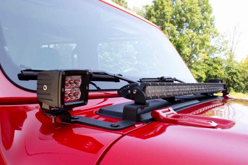 Fishbone Offroad 2018+ Jeep Wrangler JL Cowl Light Bracket FB21110 FB21110 Photo - lifestyle view