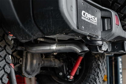 Corsa 18-21 Jeep Wrangler JLU 3.6L Sport 2.75in Cat-Back Exhaust w/ Turn Down Tip 21123 21123 Photo - Mounted