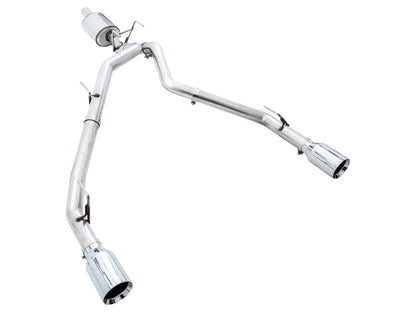 AWE Tuning 09-18 RAM 1500 5.7L (w/o Cutout) 0FG Dual Rear Exit Cat-Back Exhaust - Chrome Silver Tips 3015-32101 3015-32101 Photo - out of package
