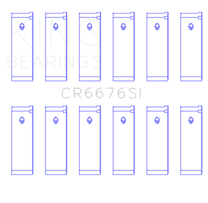 King Engine Bearings Nissan Rb30/Vg30 (Size +0.50mm) Connecting Rod Bearing Set CR6676SI0.5 CR6676SI0.5 Photo - Primary