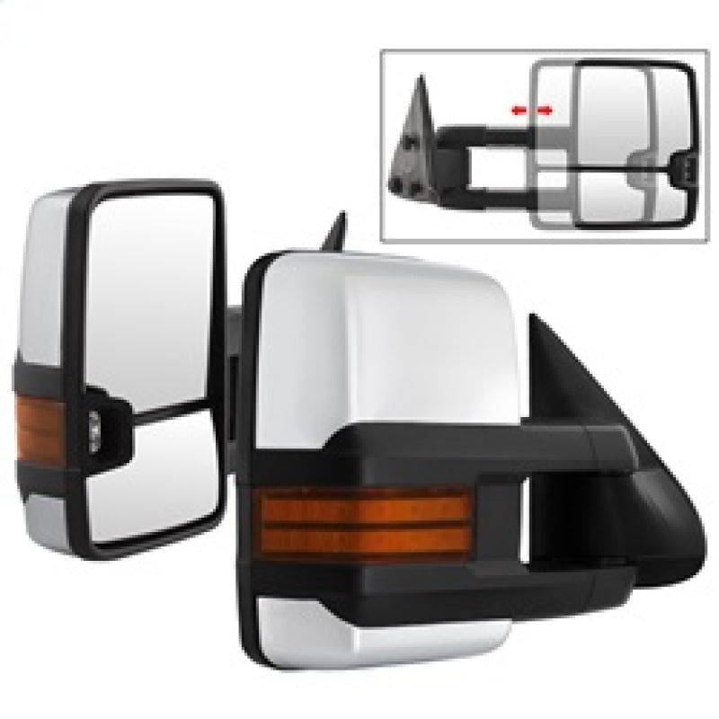 SPYDER xTune Chevy Silverado 99-06 G3 LED Signal Telescoping Mirror Chrome - SET MIR-CS03S-G3C-MA-AM-SET 9936746 9936746 Photo - Primary