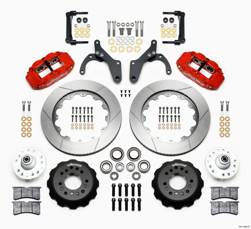 Wilwood Narrow Superlite 6R Front Hub Kit 14.00in Red 59-64 Chevy Impala / 63-64 Corvette 140-12465-R 140-12465-R Photo - Primary