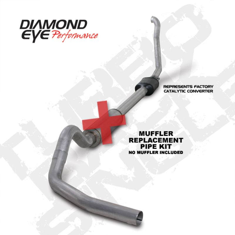Diamond Eye Performance Diamond Eye KIT 4in MFLR RPLCMENT PIPE TB SGL ALUM 94-97 5 7 3L F250/F350 PWRSTROKE NFS W CARB STDS K4306A-RP K4306A-RP Photo - Primary