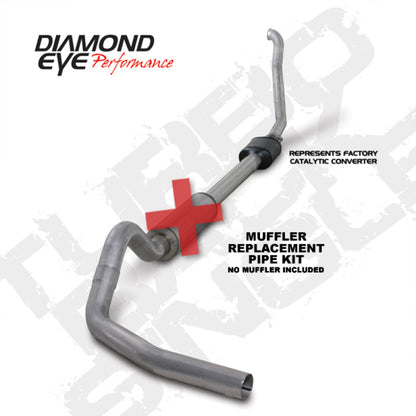 Diamond Eye Performance Diamond Eye KIT 4in MFLR RPLCMENT PIPE TB SGL ALUM 94-97 5 7 3L F250/F350 PWRSTROKE NFS W CARB STDS K4306A-RP K4306A-RP Photo - Primary