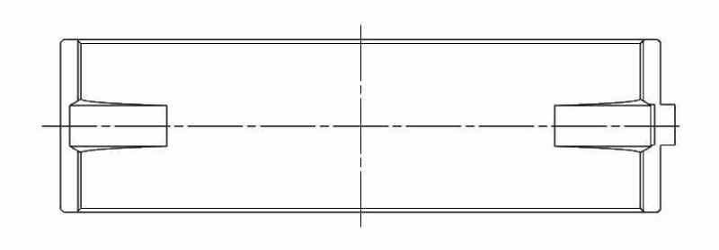 ACL Toyota 2AZFE (2.4L) Standard Size High Performance Main Bearing Set 5M8412H-STD 5M8412H-STD Technical Drawing