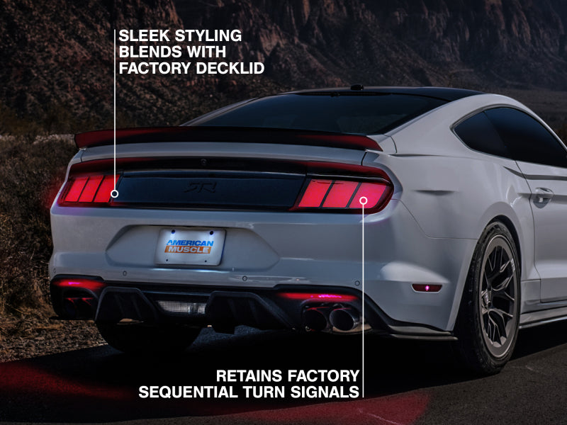 Raxiom 15-22 Ford Mustang Profile LED Tail Lights - Gloss Black Housing (Smoked Lens) 402183 402183 Photo - Close Up