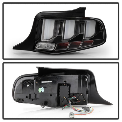 Spyder 10-12 Ford Mustang - Light Bar Seq. Turn Signal LED Tail Lights - Black - ALT-YD-FM10-LED-BK 5085108 5085108 Photo - Unmounted