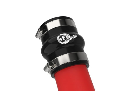 aFe BladeRunner 2-1/2 IN Aluminum Hot Charge Pipe Red 22-23 Subaru WRX H4-2.4L (t) 46-20668-R 46-20668-R Photo - Close Up