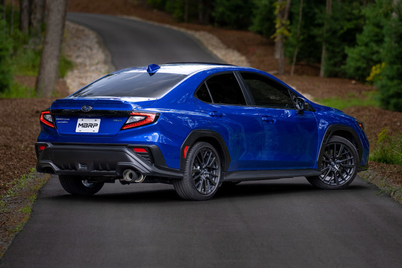MBRP 2022 Subaru WRX 2.4L 3in Cat Back 5in OD w/ Single Burnt Tip - T304 S48093BE S48093BE Photo - lifestyle view