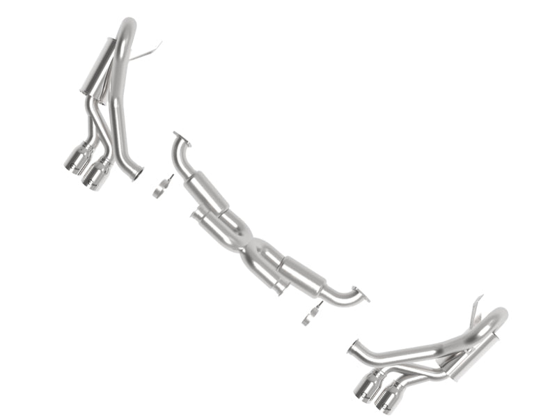 aFe MACHForce XP 12-16 Porsche 911 Carrera H6-3.8L SS-304 Cat-Back Exhaust w/ Polished Quad Tips 49-36406-1P 49-36406-1P Photo - Unmounted