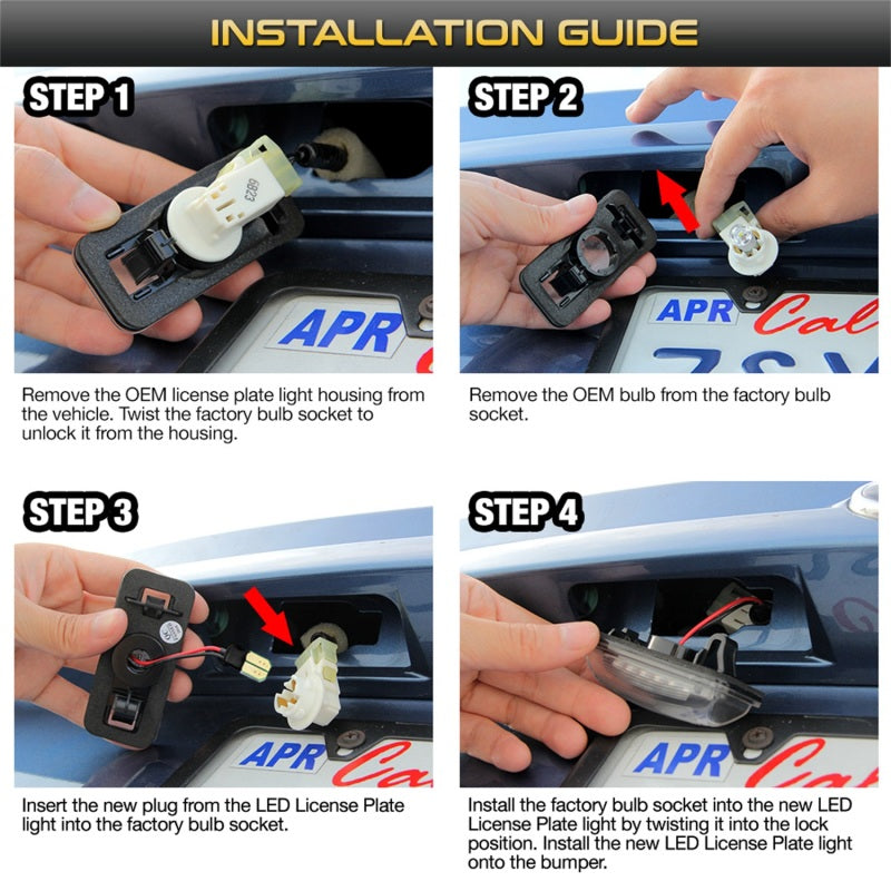 SPYDER Xtune 13-18 Subaru BRZ T10 Connector LED License Plate Bulb Assembly White 5500K LAC-LP-SWRX08 -Pair 9045127 9045127 Photo - Unmounted