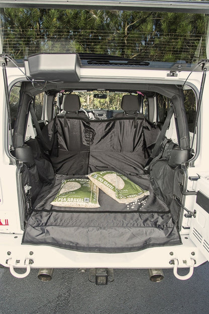 Rugged Ridge C3 Cargo Cover,No Subwoofer;07-18 Jeep Wrangler JKU,4 Door 13260.01 Photo - Mounted