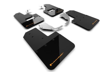 Rally Armor 21-22 Ford Bronco (Steel Bmpr + RB - NO Rptr/Sprt) Blk Mud Flap w/Cy Orange Logo MF85-RB-ST-COR MF85-RB-ST-COR Photo - Primary
