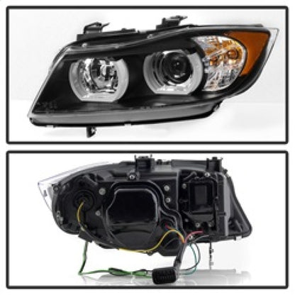Spyder BMW E90 3-Series 06-08 4DR Headlights - Halogen Model Only - Black PRO-YD-BMWE9005V2-AM-BK 5083432 5083432 Photo - Unmounted