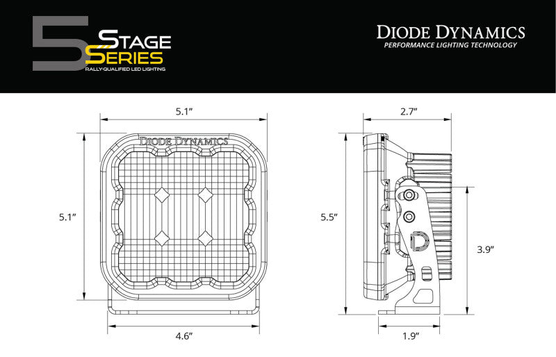 Diode Dynamics SS5 LED Pod Pro - Yellow Spot (Pair) DD6777P DD6777P User 7