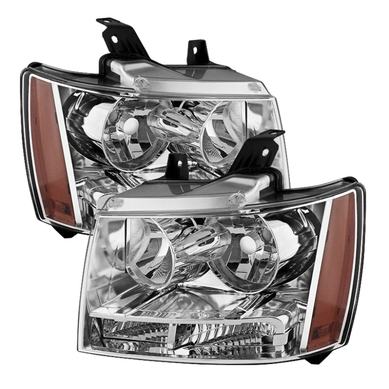 SPYDER Xtune Chevy Suburban 1500/2500 07-14 Crystal Headlights Chrome HD-JH-CSUB07-AM-C 9022760 9022760 Photo - Primary