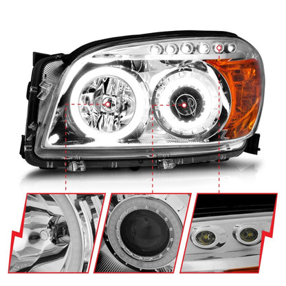 Anzo 2006-2008 Toyota Rav4 Projector Headlights w/ Halo Chrome (CCFL) 111121 Photo - Unmounted