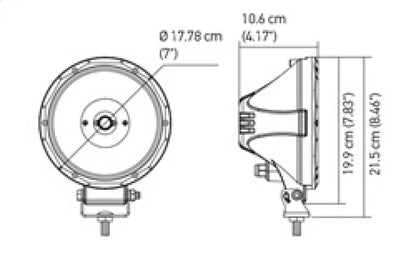 Hella Value Fit 7in Light - Driving Beam 357200001 357200001 Technical Drawing