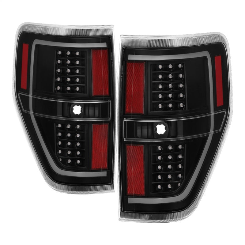 SPYDER xTune 09-14 Ford F-150 Light Bar LED Tail Lights - Black (ALT-JH-FF15009-LBLED-BK) 9042188 9042188 Photo - Primary