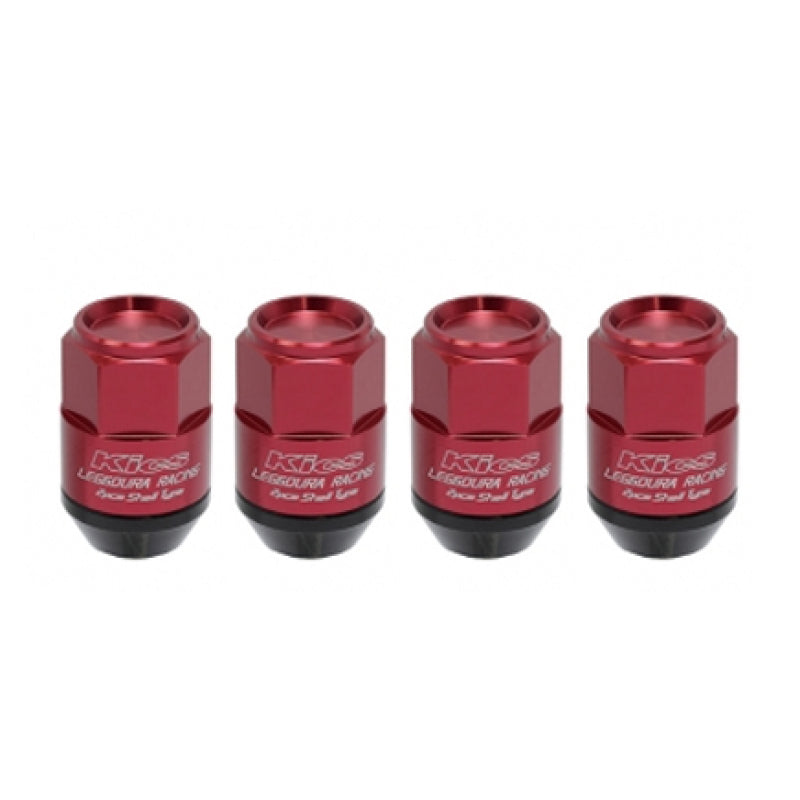 Project Kics Leggdura Racing Shell Type Lug Nut 35Mm Closed-End Look 16 Pcs + 4 Locks 12X1.25 Red WCL3513R WCL3513R User 1