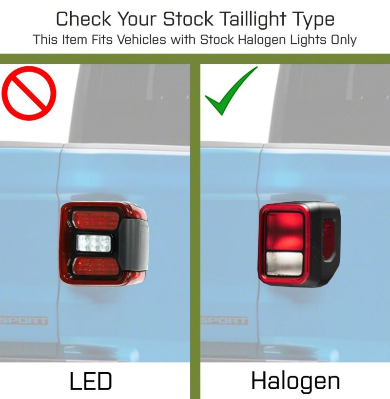 Raxiom 20-23 Jeep Gladiator JT LED Tail Lights- Blk Housing (Smoked Lens) JG8026 JG8026 Photo - Close Up