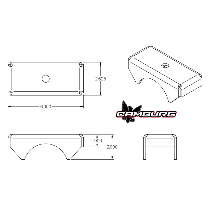 Camburg Leaf Spring Axle Perches (3.5in. OD tube) (pair) CAM-020050 CAM-020050 Photo - Close Up
