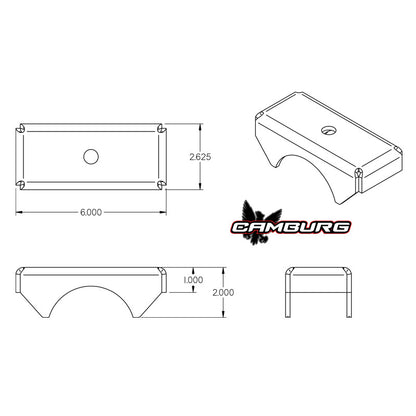 Camburg Leaf Spring Axle Perches (3.5in. OD tube) (pair) CAM-020050 CAM-020050 Photo - Close Up