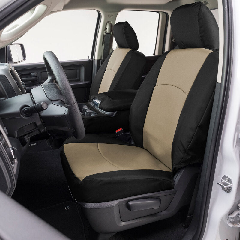 Covercraft 24-25 Ford F250-F550 Endura PrecisionFit Custom Front Row Seat Covers- Tan/Black GTF4423ABENTB GTF4423ABENTB Photo - Primary