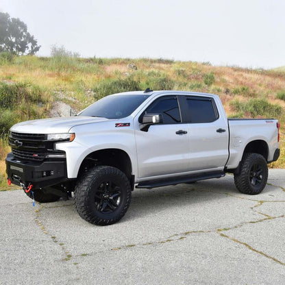 Westin 19-23 Chevrolet/GMC Silverado/Sierra 1500 Crew Cab Outlaw Nerf Step Bars 28-31275 28-31275 Photo - lifestyle view