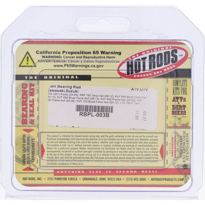 Hot Rods 02-03 Kawasaki KVF 650 Prairie 4x4 650cc Plain Bearing Rod RBPL-003B RBPL-003B Photo - Primary