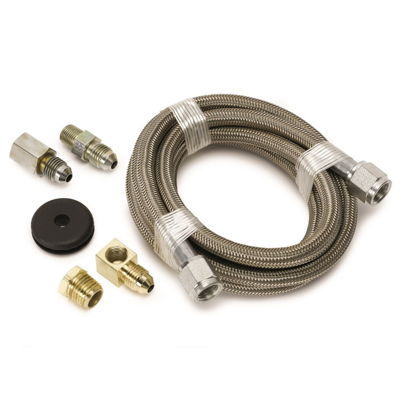 Autometer Line, Braided Stainless Steel, #4 Dia., 6Ft. Lenght, -4An & 1/8" Npt 3228 Photo - Primary