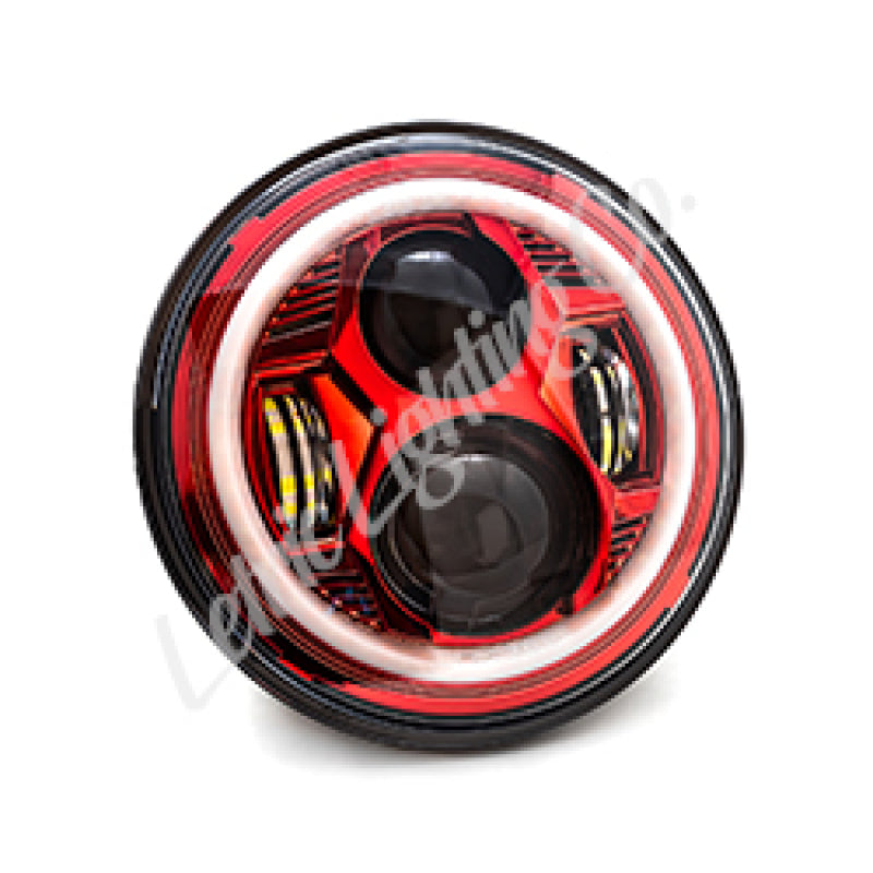 Letric Lighting 7? Red Color Collection LED Headlamp with Full Halo LLC-CC-7R LLC-CC-7R Photo - Primary