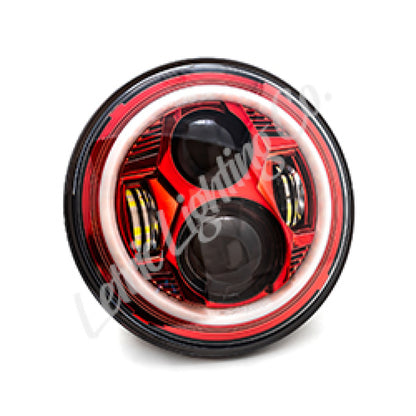 Letric Lighting 7? Red Color Collection LED Headlamp with Full Halo LLC-CC-7R LLC-CC-7R Photo - Primary
