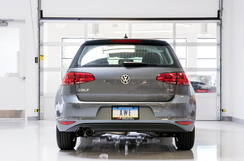 AWE Tuning VW MK7 Golf 1.8T Track Edition Exhaust w/Diamond Black Tips (90mm) 3020-23022 3020-23022 Photo - Mounted