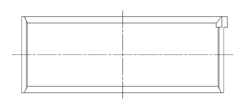 ACL Chevrolet V8 6.2L LT1/LT4/L86 (Gen V) Race Series Standard Size Rod Bearing Set 8B7281H-STD 8B7281H-STD Technical Drawing